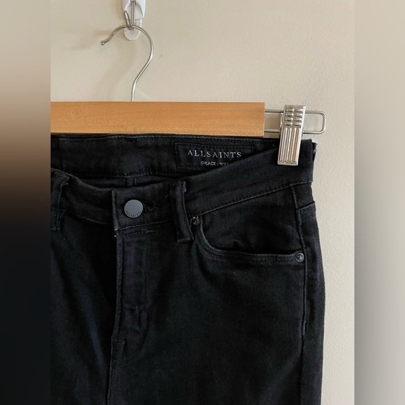AllSaints Grace Jeans Black Skinny Jeans Size 27 - Picture 4 of 5